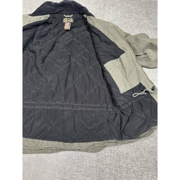 Gravel Gear Coat Mens Large Green Canvas Chore Workwear Grunge Stained‎ - Picture 15 of 15